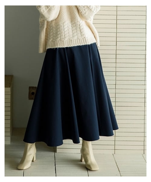 nissen（ニッセン）の「【sail】フレアスカート　小さいサイズ（スカート・レディース・ベージュ/ネイビー・P58/P61）」の3枚目の写真