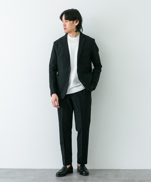 URBAN RESEARCH DOORS(アーバンリサーチドアーズ)の「『イージーケア』LIFE STYLE TAILOR シアサッカーコンフォータブルパンツ(スラックス・メンズ・NAVY/BLACK・S/M/L/XL)」の16枚目の写真