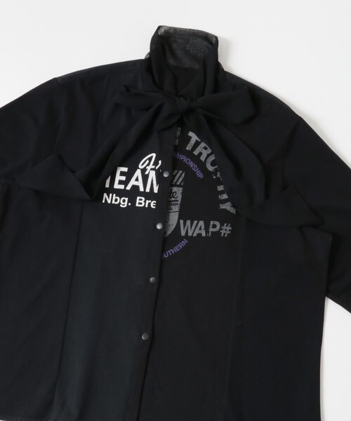 THE GOODLAND MARKET（ザグッドランドマーケット）の「SREU　リバーシブルタイカラーブラウス（シャツ/ブラウス・レディース・BLACK2/WHITE/BLACK・M）」の20枚目の写真