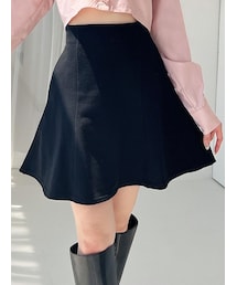 RESEXXY | スウェットミニフレアスカート【セットアップ着用可能】(スカート)