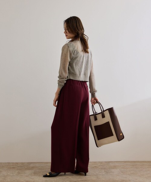 ROPE'(ロペ)の「【洗える】LEVITAクルーネックシアーカーディガン(カーディガン/ボレロ・レディース・ブラック/ベージュ系・F)」の22枚目の写真