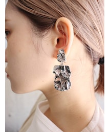 MURUA | クラッシュメタルプレートイヤリング(ピアス（両耳用）)