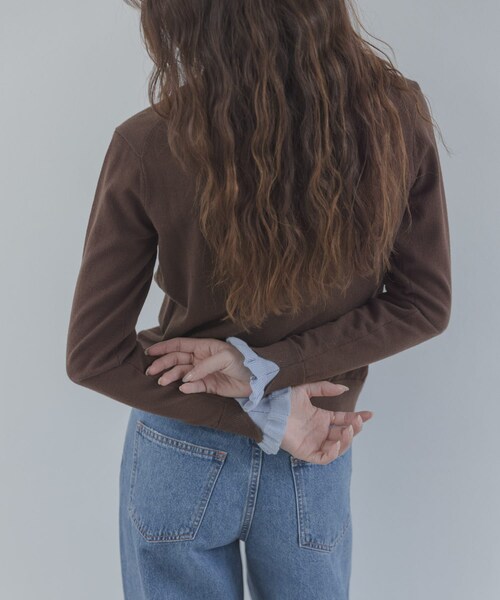 URBAN RESEARCH Sonny Label（アーバンリサーチサニーレーベル）の「配色フリルニットカーディガン（カーディガン/ボレロ・レディース・グレー/ネイビー/ブラウン・Free）」の21枚目の写真
