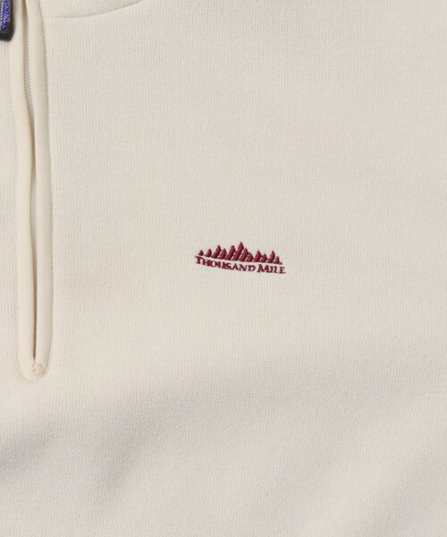 URBAN RESEARCH（アーバンリサーチ）の「『別注』THOUSAND MILE×URBAN RESEARCH　KNIT FREECE HF-ZIP HOODIE（パーカー・レディース・OFF WHITE/BORDEAUX/BLACK・M/L）」の14枚目の写真