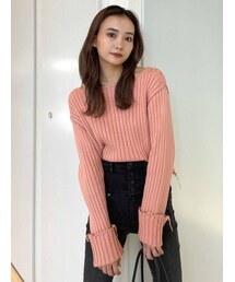 EMODA | ワイドロールクラッシュニット(ニット/セーター)