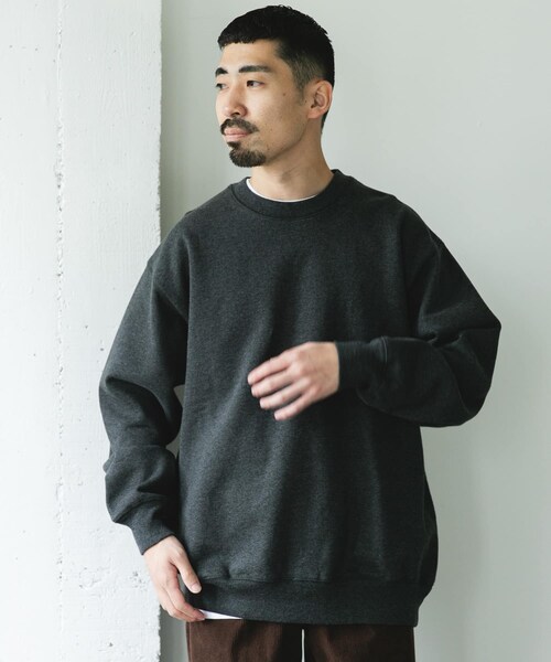 URBAN RESEARCH DOORS（アーバンリサーチドアーズ）の「裏起毛クルーネックスウェット（スウェット・メンズ・ASH GRAY/OLIVE/NAVY/TOP CCL・M/L）」の22枚目の写真