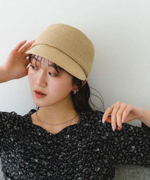 RODE SKO（ロデスコ）の「洗えるたためるキャスケット（キャスケット・レディース・BLACK/NATURAL・FREE）」の2枚目の写真