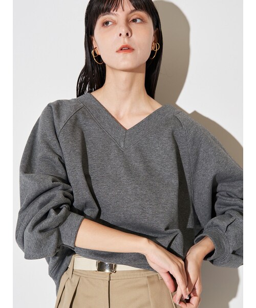 ELENDEEK（エレンディーク）の「RAGLAN TUCK CS（Tシャツ/カットソー・レディース・アイボリー/グレー/ブルー・F）」の10枚目の写真