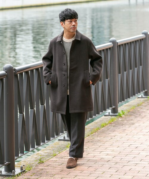 URBAN RESEARCH ROSSO(アーバンリサーチロッソ)の「『XLサイズあり』light meltonステンカラーコート(ステンカラーコート・メンズ・BLACK/NAVY/CHARCOAL/BROWN・M/L/XL)」の21枚目の写真