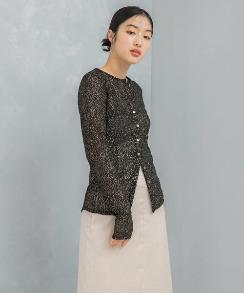 URBAN RESEARCH ROSSO（アーバンリサーチロッソ）の「ラメレースカットソー（Tシャツ/カットソー・レディース・IVORY/BLACK・FREE）」の14枚目の写真