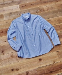 nissen | 形態安定オックスフォード長袖ボタンダウンシャツ（肩まわり・お腹ゆったり）（消臭テープ付）(シャツ/ブラウス)