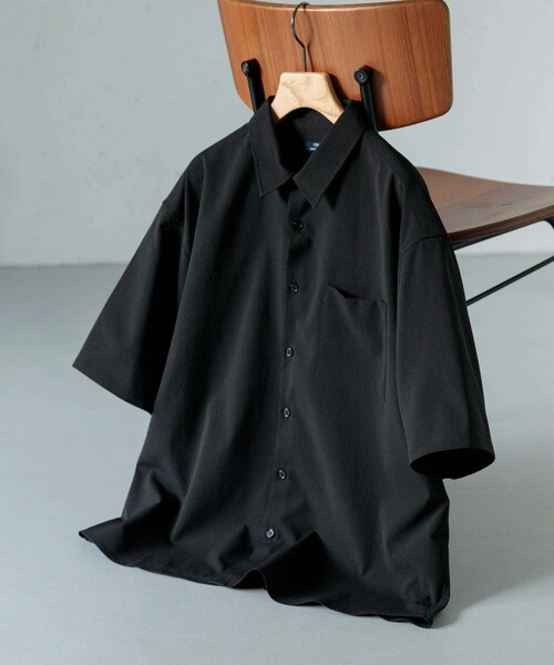 ITEMS URBANRESEARCH（アイテムズ アーバンリサーチ）の「ヨウリュウレギュラーカラー半袖シャツ（シャツ/ブラウス・メンズ・NVY/BRN/BLK・M/L）」の12枚目の写真