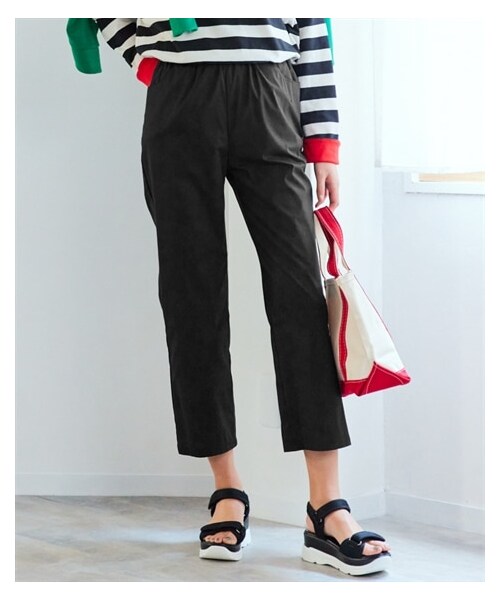 nissen（ニッセン）の「大きいサイズ　ストレッチうすカル楽ちんクロップドパンツ（吸汗速乾）（ゆったりヒップ）（パンツ・レディース・黒/ベージュ/ピスタチオ/ストロベリークリーム・L/LL/3L/4L/5L/6L/8L/10L）」の8枚目の写真