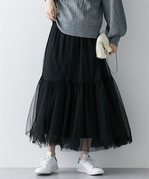 nissen | ボリュームチュールギャザースカート(スカート)