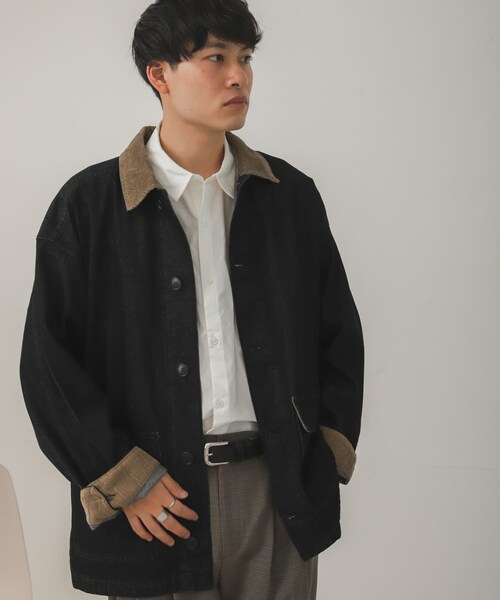 SENSE OF PLACE by URBAN RESEARCH（センスオブプレイスバイアーバンリサーチ）の「『セットアップ対応』デニムカバーオール（カバーオール・メンズ・IVORY/BLACK・M/L）」の14枚目の写真