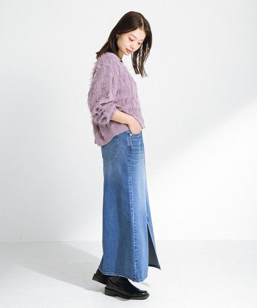 URBAN RESEARCH Sonny Label（アーバンリサーチサニーレーベル）の「Aラインデニムスカート（デニムスカート・レディース・インディゴ/ブラック・36/38）」の21枚目の写真