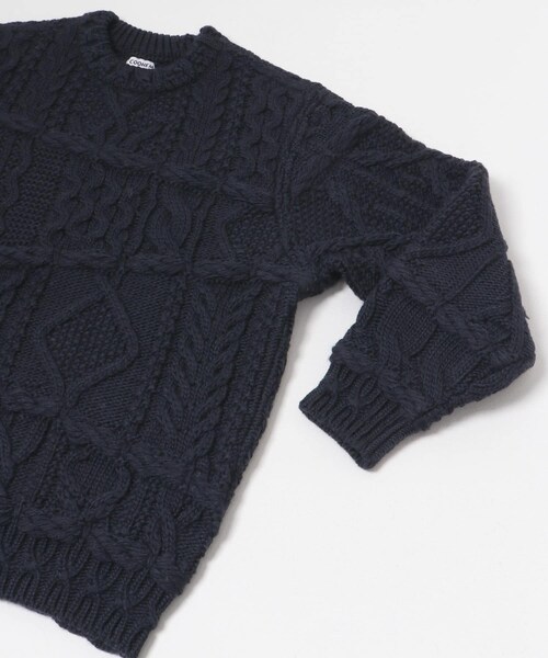 THE GOODLAND MARKET（ザグッドランドマーケット）の「米富繊維　CRAZY ARAN PULLOVER-3（ニット/セーター・メンズ・63NAVY/10WHITE・L）」の14枚目の写真