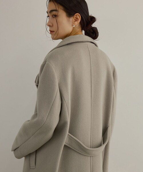 ADAM ET ROPE'(アダムエロペ)の「【WEB限定】スタンドカラー2WAYロングコート(ダウンジャケット/コート・レディース・チャコール/ライトグレー/ブラウン・F)」の20枚目の写真