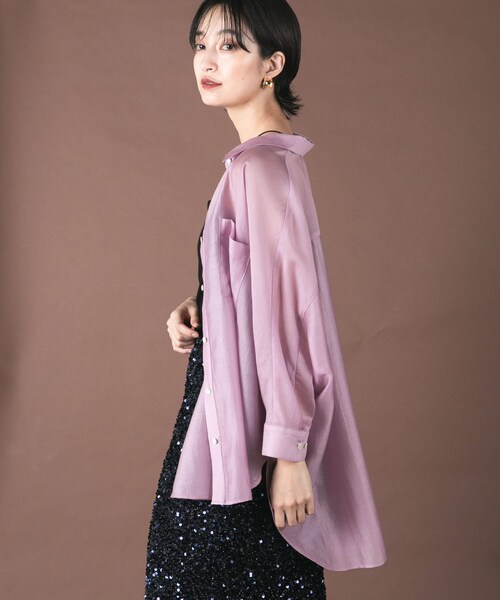 URBAN RESEARCH ROSSO（アーバンリサーチロッソ）の「アセテートシアードルマンシャツ（シャツ/ブラウス・レディース・MAUVE PINK/OFF WHITE・FREE）」の21枚目の写真