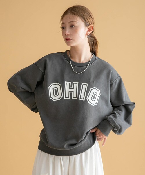 URBAN RESEARCH Sonny Label（アーバンリサーチサニーレーベル）の「GEM SPORTSWEAR　クルーネックロゴスウェット（スウェット・レディース・スミクロ/オートミール/ネイビー・M/L）」の5枚目の写真