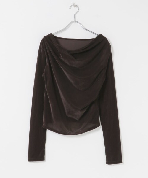 SENSE OF PLACE by URBAN RESEARCH(センスオブプレイスバイアーバンリサーチ)の「ベロアドレープトップ(その他トップス・レディース・IVORY/BROWN/CAMEL・One)」の16枚目の写真