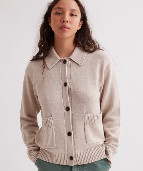 Saturdays NYC（サタデーズ ニューヨークシティ ）の「Halle Cardigan（カーディガン/ボレロ・レディース・グレー/ブラック・M/S）」の11枚目の写真