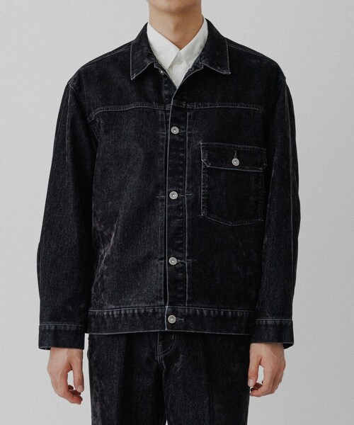 ADAM ET ROPE'（アダムエロペ）の「【ISKO】フロッキー デニムジャケット / ADAM ET ROPE' JEANS -PERS-（デニムジャケット・メンズ・ブラック系/ダークブラウン系・L/M）」の15枚目の写真