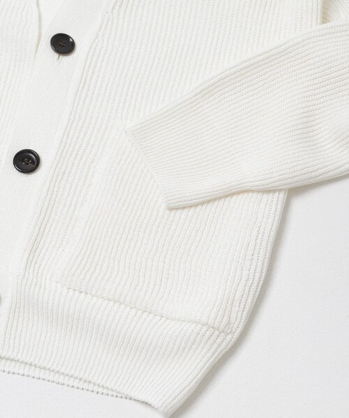 URBAN RESEARCH(アーバンリサーチ)の「PURLAM WASHI M-G AZE CARDIGAN(ニット/セーター・メンズ・WHITE/BLACK/GREEN/B.PURPLE・2/3)」の7枚目の写真