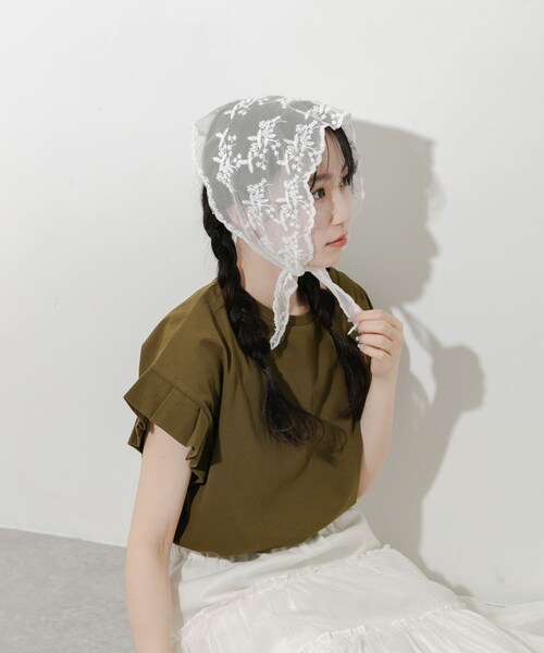 SMELLY（スメリー）の「レーススカーフ（バンダナ/スカーフ・レディース・OFF/BLK・-）」の13枚目の写真