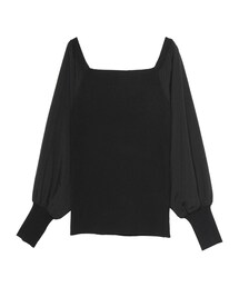 LAGUNAMOON | オフショルリブニットプルオーバー(ニット/セーター)