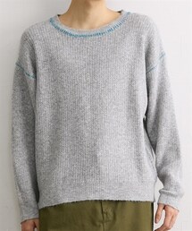nissen | ポイントステッチクルーネックセーター(ニット/セーター)