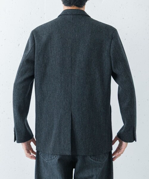 URBAN RESEARCH（アーバンリサーチ）の「new basic　VINTAGE WOOL TWEED JACKET（テーラードジャケット・メンズ・BROWN/CHARCOAL・M/L/XL）」の4枚目の写真