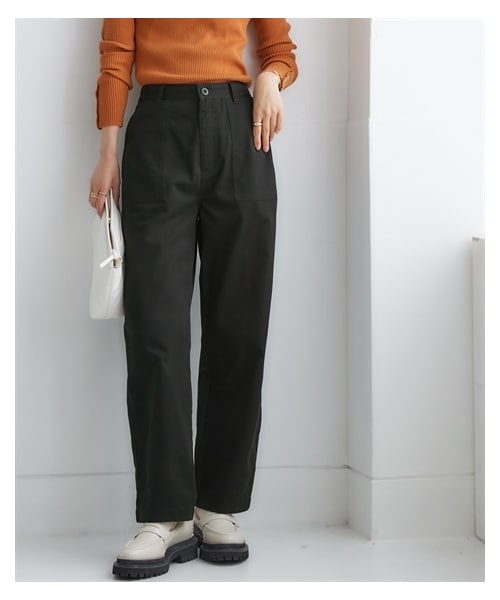 nissen（ニッセン）の「ベイカーパンツ（パンツ・レディース・カーキ/黒/ベージュ・S/M/L/LL）」の3枚目の写真