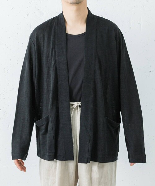 URBAN RESEARCH(アーバンリサーチ)の「MARKAWARE JAPANESE CARDIGAN(カーディガン/ボレロ・メンズ・BLACK・1/2)」の4枚目の写真
