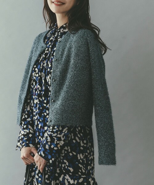 URBAN RESEARCH ROSSO（アーバンリサーチロッソ）の「ラメシャギーカーディガン（カーディガン/ボレロ・レディース・BLUE GRAY/BLACK・Free）」の17枚目の写真