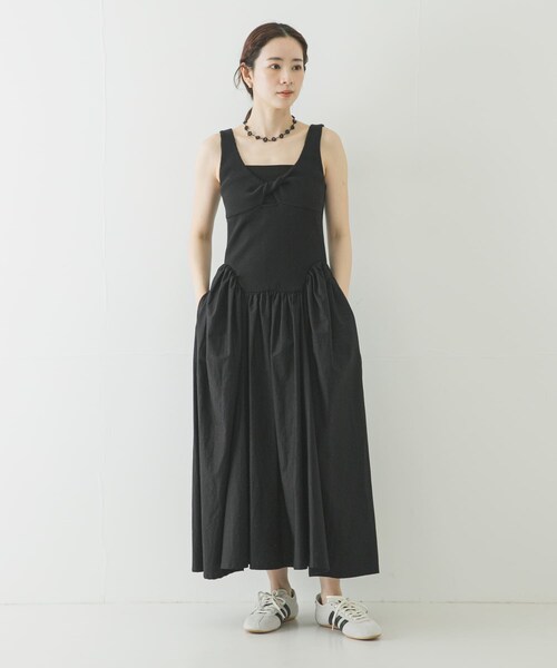 URBAN RESEARCH（アーバンリサーチ）の「ESTHE　RIB POPLIN DRESS（ワンピース・レディース・BLACK・S）」の7枚目の写真