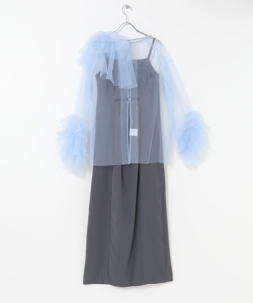 URBAN RESEARCH ROSSO（アーバンリサーチロッソ）の「BLOOMING TULLE DRESS（ワンピース・レディース・L.BLUE/OLIVE/BLACK・36/38）」の13枚目の写真