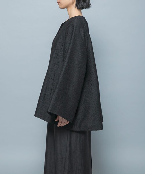 URBAN RESEARCH ROSSO(アーバンリサーチロッソ)の「CHIGNON ネップツイードコート(テーラードジャケット・レディース・LBEIGE/BLACK・Free)」の13枚目の写真