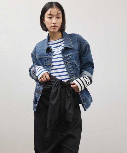 ADAM ET ROPE'(アダムエロペ)の「【Lee for ADAM ET ROPE'】別注 デニムジャケット(デニムジャケット・レディース・ネイビー/ブルー・F)」の8枚目の写真