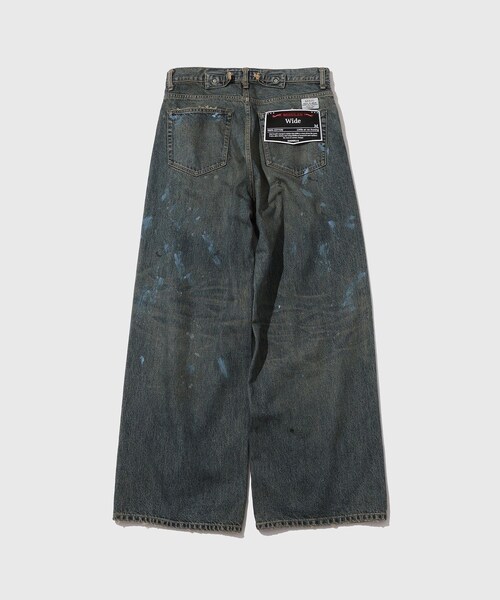 ADAM ET ROPE'(アダムエロペ)の「【DAIRIKU/ダイリク】Paint Wide Denim Pants(デニムパンツ・メンズ・ブルー系・L/M/S)」の16枚目の写真
