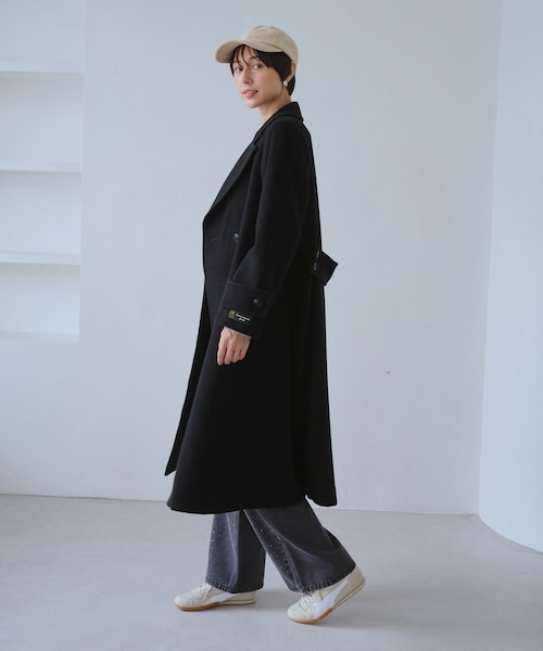 ROPE' PICNIC（ロペピクニック）の「JAPAN FABRIC ダブルチェスターコート/一部WEB限定カラー（チェスターコート・レディース・ブラック/グレー/グレー系/ベージュ系・F）」の9枚目の写真