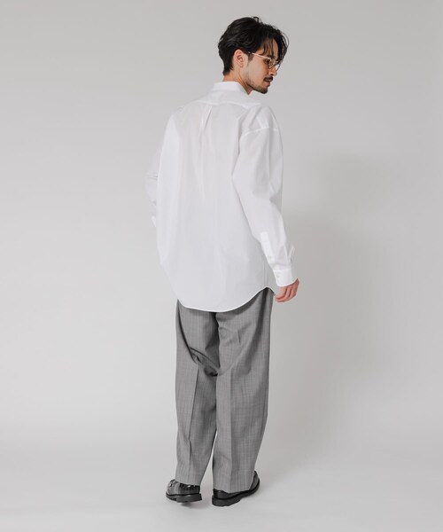 URBAN RESEARCH（アーバンリサーチ）の「THOMAS MASON OVER SHIRTS（シャツ/ブラウス・メンズ・WHITE/ROYAL/TEAL BLUE/IVORY ST/NAVY ST・S/M/L/XL）」の15枚目の写真