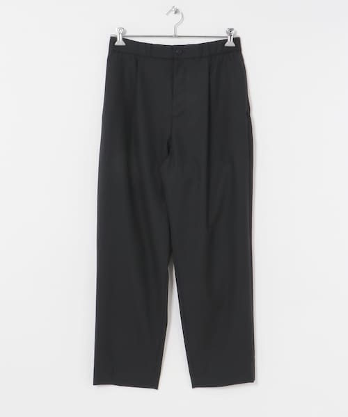 ATON WOOL TROPICAL TAPERED PANTS