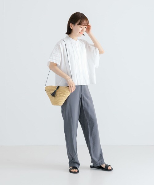 URBAN RESEARCH(アーバンリサーチ)の「ポプリンイージーパンツ(その他パンツ・レディース・BEIGE/BLUEGRAY・36/38)」の15枚目の写真