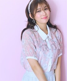 marun | ＜大きいサイズ＞オリジナル柄配色ブラウス marun(シャツ/ブラウス)