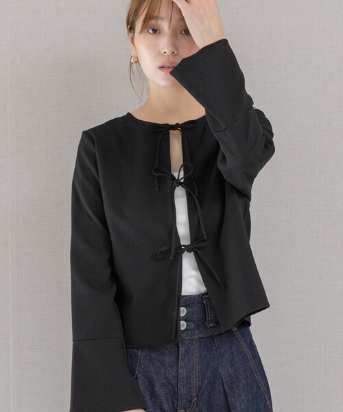 URBAN RESEARCH ROSSO（アーバンリサーチロッソ）の「リボンブラウス（シャツ/ブラウス・レディース・camel/black・FREE）」の4枚目の写真