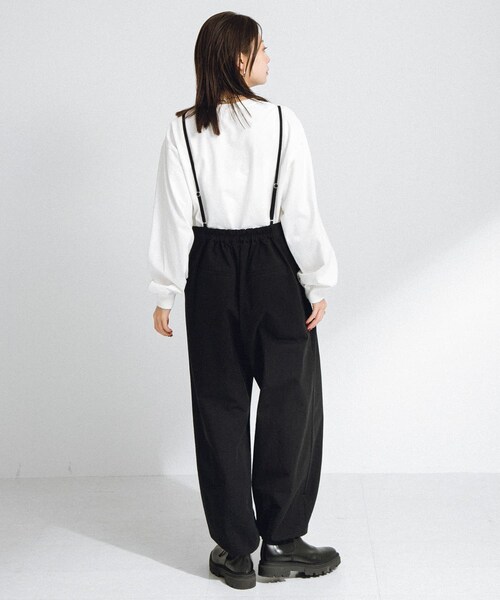 URBAN RESEARCH Sonny Label（アーバンリサーチサニーレーベル）の「コットンビスチェサロペット（サロペット/オーバーオール・レディース・ブラック/バター・FREE）」の10枚目の写真