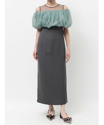 LAGUNAMOON（ラグナムーン）の「LADYチュールオフショルIラインドレス（ドレス・レディース）」