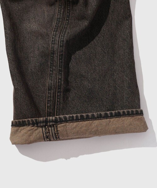 ADAM ET ROPE'（アダムエロペ）の「【NVRFRGT/ネヴァーフォーゲット】3D TWISTED WIDE LEG JEANS MUD FADED BLACK（デニムパンツ・メンズ・スミクロ・1/2/3）」の12枚目の写真