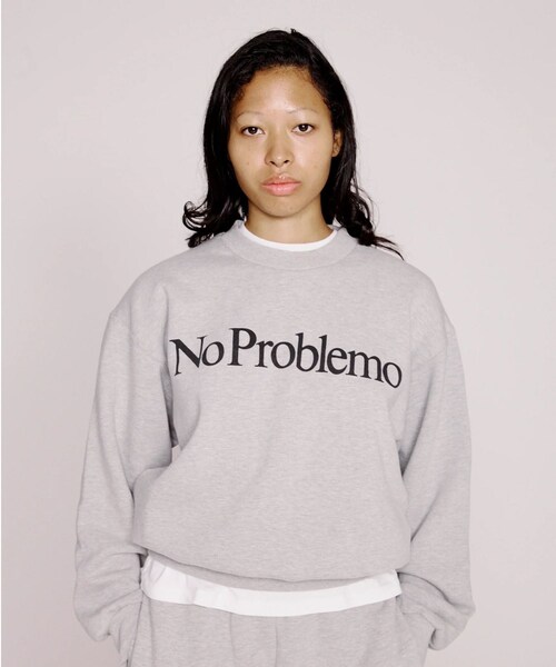 bonjour records（ボンジュールレコーズ）の「No Problemo/ノープロブレモ Sweatshirt（スウェット・レディース・グレー・L/M/S/XL）」の8枚目の写真